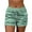 Green, variant on Womens Soft Comfy Activewear Lounge Shorts with Pockets and Drawstring for Ladies Printed Elastic Cotton Running Shorts