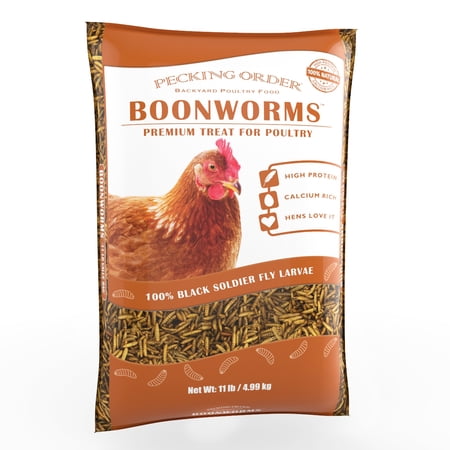 Pecking Order Boonworms - 100% Black Soldier Fly Larvae for Chickens - 11 LB