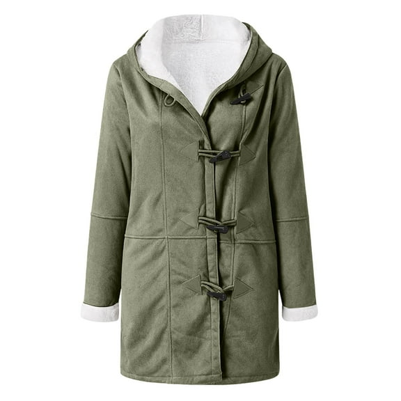 PINQI Teen Girls Fleece-Lined Parka Coats Open Front Tie Hooded Outwear Kids Fall Winter Thick Warm Long Jackets with Pockets