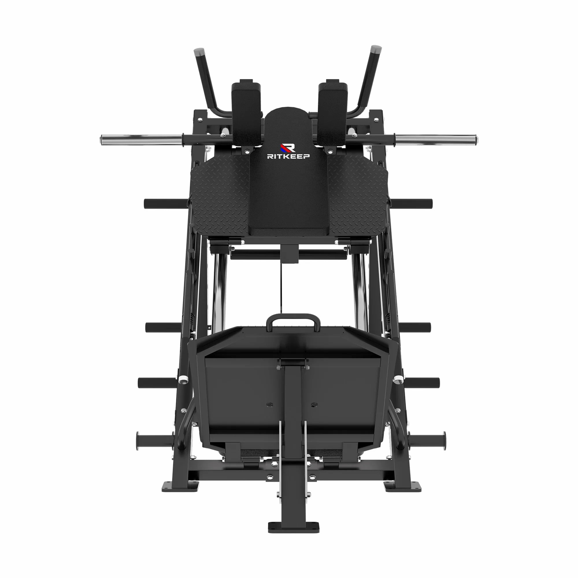 Ritkeep Leg Press Hack Squat Machine, Adjustable Leg Press Machine for Home Workout, Professional Hack Squat Machine with Weight Storage Posts
