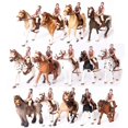 thumbnail image 2 of Realistic Horse Set with Rider ,Saddle,Bridle Farm Animal Model Figures Decoration Cake Topper Educational Toys For Kids, 2 of 5