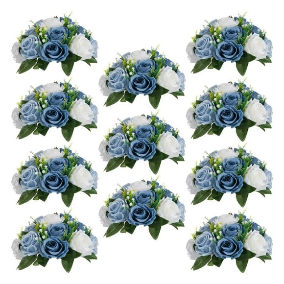 Artificial Flowers Outdoor UV Resistant Shrubs Plants Spring Fake Flower Plastic Flowers for Indoor Outdoor Garden Porch Window Box Decorating, Wedding, Party, Lawn Decor