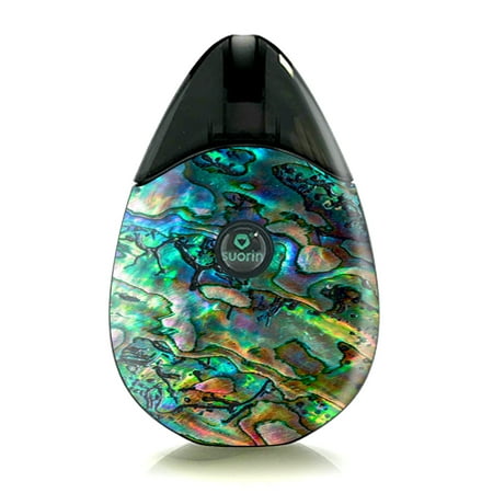 Swirl Shell - Skin Decal for Suorin Drop Vape / Abalone Shell Swirl Neon Green Opalescent