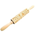 thumbnail image 2 of Rodillo de madera en relieve para decoración de cocina, herramienta de bricolaje, rodillo para vacaciones, cocina Castillo, 2 of 9