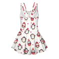 thumbnail image 5 of Uourmeti Christmas Cartoon Penguin Swim Dress for Girls - Sleeveless Skirted One-Piece Bathing Suit, Quick Dry, Perfect for Beach & Pool Vacations, 5 of 8