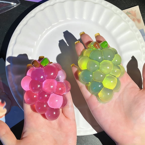Squishy Stress BallsforKids, Green Grape Slow Rise, Sensory ToysforAdults, Fidget Toys Pack