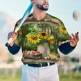 thumbnail image 5 of KLL Vintage Wooden Bucket for Men's Baseball Shirts,Short Sleeve Casual Shirts Button Down Shirt for Men Beach Summer Wedding Shirt-4X-Large, 5 of 7