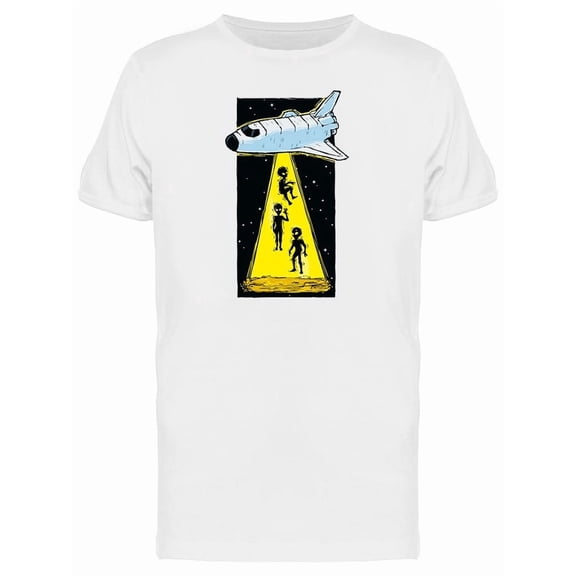 Space Aliens Kidnap Graphic Tee Men's -Image by Shutterstock