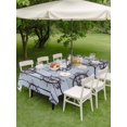 thumbnail image 4 of Outdoor Tablecloth with Umbrella Hole for Patio/Picnic/Party/Camping, Nautical Brown Anchor Waterproof Table Cloth Rectangle Table Cover Washable, Coastal Ocean Sea Grey Wooden Grain (52"x 70"), 4 of 9