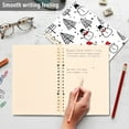 thumbnail image 4 of FORMRS 1-Subject Spiral Notebook 8" x 5" College Ruled 60 Refillable Sheet A5 Hard Cover, Black Cartoon Snowmen, 4 of 7