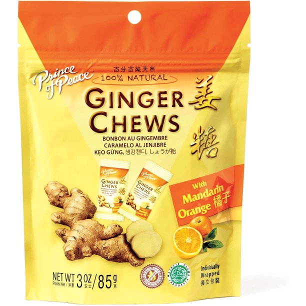 Ginger Chews with Mandarin Orange Prince Of Peace 3 oz Bag Walmart
