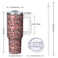 thumbnail image 2 of Leopard Print 40oz Tumbler– Stainless Steel Insulated Tumbler with Handle and Straw, Large Capacity Travel Cup for Hot & Cold Drinks, 2 of 6