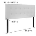 thumbnail image 2 of Lennox Tufted Upholstered Full Size Headboard in White Vinyl, 2 of 9