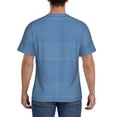 thumbnail image 3 of Qekee Blue Gingham Classic Fit T-Shirt Men's Shirt Men's Tight Short Sleeves for Exercise, Running, Mountaineering - Blue Gingham, 3 of 9