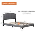 thumbnail image 4 of WAMPAT Queen Size Platform Bed Frame with Adjustable Upholstered Headboard, Wooden Slat Support, Noise Free, No Box Spring Needed, Easy Assembly, Gray, 4 of 7