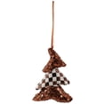 thumbnail image 5 of Northlight Sequined and Checkered Tree Christmas Ornaments - 5" - Red - Set of 2, 5 of 6