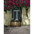 thumbnail image 1 of BSDHOME Polyester 5x7ft Red Flowers Brick House Photography Backdrops Photo Props Studio Background, 1 of 2