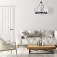 thumbnail image 2 of CLB-306C-MB-790-Dainolite-Colby - 6 Light Chandelier In  Style-30.5 Inches Tall and 30 Inches Wide-Matte Black/White Finish    -Traditional, 2 of 3