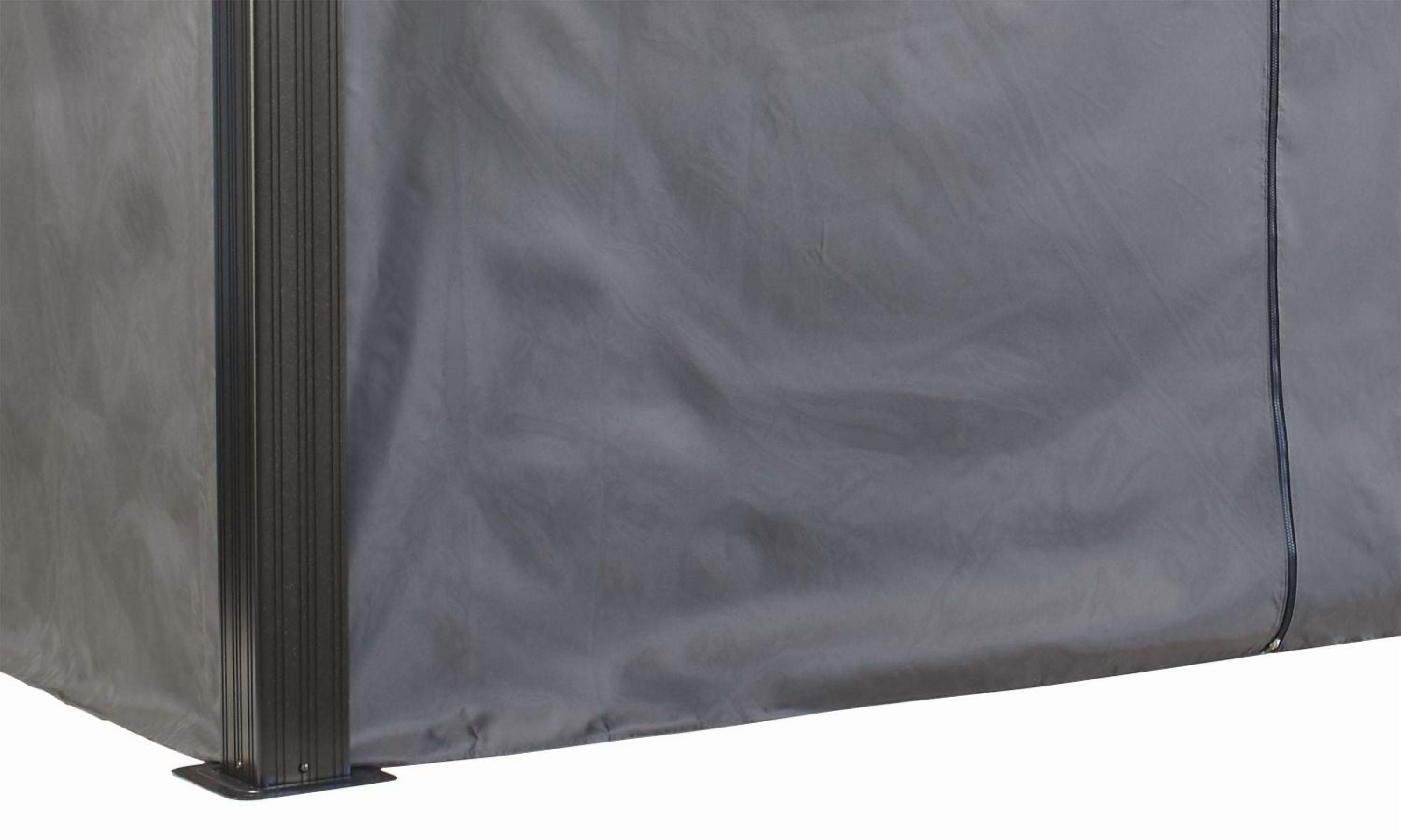 Sojag, rideaux gris pour abri soleil Monaco/Messina/Mykonos, 12 pi x 12 pi, polyester, rideaux d'extérieur