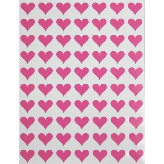 Hearts Stickers Pink 0.5 inch (13mm) 1/2" - Heart Labels for Gifts, Packaging Seals, Crafting and Scrapbooking - Permanent Adhesive - 1050 Pack by Royal Green