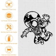 thumbnail image 4 of Iron Wall Art Decorations for Front Porch Living Room Kitchen Spaceman Electrophoresis Black 300x290x1mm, 4 of 7