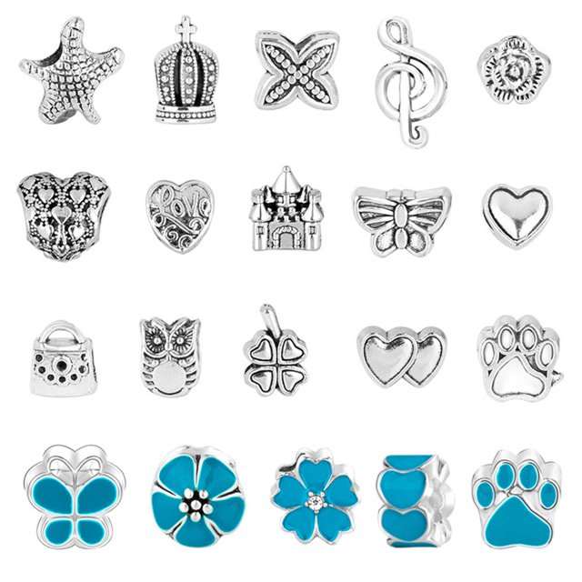 DIY Charm Bracelet Beads Jewelry Making Kit Arts Crafts para niños niña (Azul) Likrtyny juguetes de los niños
