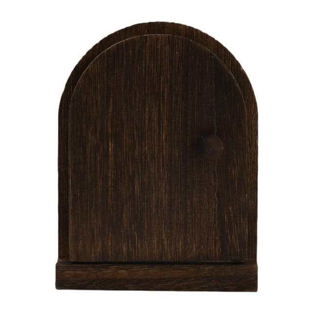 Cubierta protectora de interruptor de madera Fácil de instalar Decoración de enchufe Multifuncional Marron oscuro