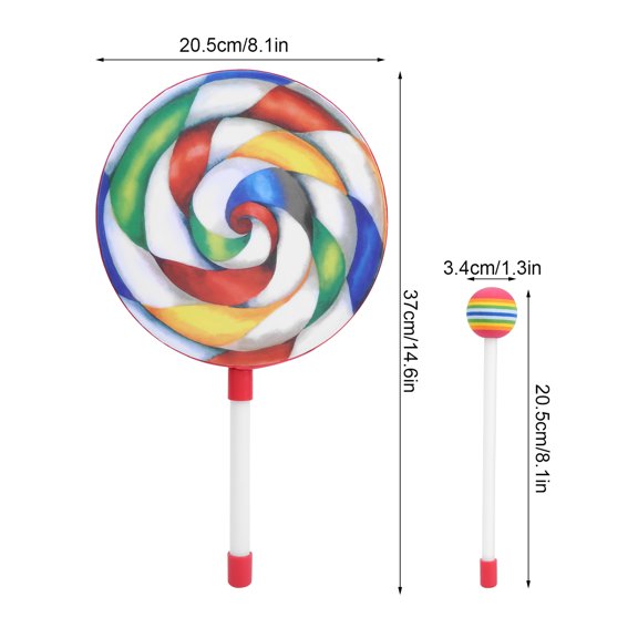 Mazo de tambor, 10 piezas, tambor con forma de piruleta, instrumento de ritmo musical, tambor con forma de piruleta, salida de alta intensidad