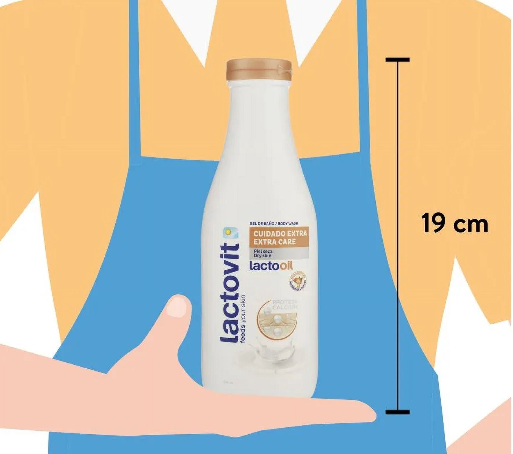 Lactovit Lactooil Shower Gel, Dry Skin, Unisex, Adult, 600 ml