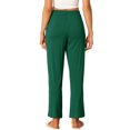 thumbnail image 3 of INSPIRE CHIC Women's Cotton Pajama Bottom Elastic Waist Loose Lounge Sweatpants Pants with Pockets L Deep Green, 3 of 6