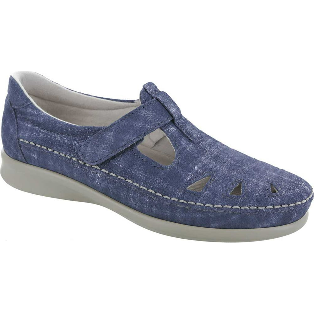 SAS Women's SAS Roamer Moc Toe Shoe Blue Jay Leather 9.5 W Walmart