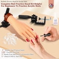 thumbnail image 3 of SAVILAND Practice Hand for Acrylic Nails: Flexible & Realistic Nail Practice Hand Mannequin Hand Silicone Nail Hand Practice with 120PCS Nail Tips Nail Glue for Beginners Manicure Training Home, 3 of 7