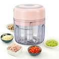thumbnail image 4 of Mini Garlic Chopper, Baby Food Mincer 3 Blades Wireless  For Cutting For Ginger For Grinding Pink, 4 of 8