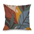 thumbnail image 3 of Ins Wind Linen Pillowcase Simple Creative Cushion Abstract Leaf Pillow Square Cushion Cover 7, 3 of 5