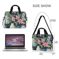 thumbnail image 3 of FORMRS 16" Laptop Bag Carrying Sleeve Case with Handle Travel Shoulder Briefcase, Green Floral, 3 of 8