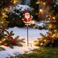 thumbnail image 4 of Solar Santa Claus Christmas Garden Stake, Metal Outdoor Yard Decor with Warm Lantern Light for Lawn Pathway Patio, Winter Holiday Gift 32.08in, 4 of 7
