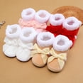 thumbnail image 6 of Baby Girl Bow Fleece Snow Boots Winter Warm Soft Sole Crib Shoes Booties for Newborn Infant Toddler, 6 of 9