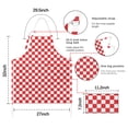 thumbnail image 7 of Red and White Checkered Pattern Apron-Garden Aprons for Women with Pockets-Cotton Linen Waterproof Kitchen Cooking Gardening Aprons Adjustable for Kitchen,Cooking,BBQ and Salon 33x27 Inch, 7 of 7