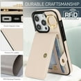 thumbnail image 7 of Allytechgroup iPhone 13 Pro Max Wallet Case, Ring Holder Stand Cards Slots Shockproof Retro Flip Back Cover Phone Case for Apple iPhone 13 Pro Max, White, 7 of 7