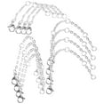 thumbnail image 3 of MRLESS 30-Piece Silver Bracelet and Necklace Extender Set with Sparkling Rhinestone Clasps, 3 of 8