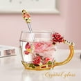 thumbnail image 4 of Regalos para mamá, mujeres, día de la madre, taza de café de vidrio esmaltada, los mejores regalos de cumpleaños con forma de mariposa y rosa para ella, de parte de su hija e hijo, calcetines de, 4 of 7