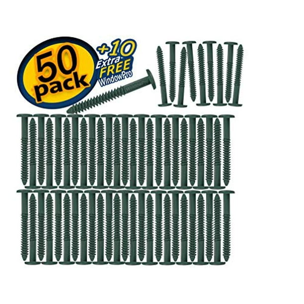 Window Shutters Panel Peg Lok Pin Screws Spikes 3 inch 60 Pack (Forest