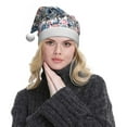 thumbnail image 5 of Haiem Flamingo And Zebra Pattern Santa Hat Confortable Velvet Christmas Hat for Christmas Party Favors Fit for Adults Men Women, 5 of 6