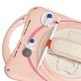 thumbnail image 6 of K-Lion Rugged Case for iPad 6th/5th Gen/Pro 9.7" (2018/2017/2016) Kids Case 3D Astronaut Heavy Duty with Kickstand Wristband Rotating Handstrap Handle Grip Shockproof Cover for iPad 9.7",Pink, 6 of 7