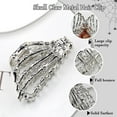 thumbnail image 3 of Metal Skull Hand Hair Clip, 1Pc Hair Claw Clip for Thin Hair Punk & Y2K-Style, 3 of 7