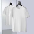 thumbnail image 3 of Talla Plus 5XL 6XL 7XL Camiseta de manga corta de verano para hombre, tela modal, moda informal, color sólido, base suave, camisa para hombre, 3 of 5