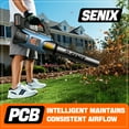 thumbnail image 4 of SENIX 20 Volt Max* Cordless Leaf Blower, Variable Speed, Lightweight, Up to 350 CFM and 80 MPH, (Battery and Charger Included) BLAX2-M, 4 of 11