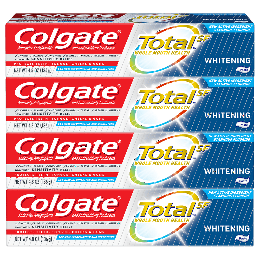 Colgate Total Whitening Toothpaste with Fluoride, Multi Benefit