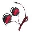 thumbnail image 1 of Sports Ear Hook Wired Headset with Microphone Padded Headphone Sponge Earmuffs Earphone Earbuds Universal Computer Tablet Red, 1 of 8