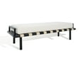 thumbnail image 5 of SAFAVIEH Couture Constantine Solid Linen Contemporary Bench, Black/White, 5 of 11